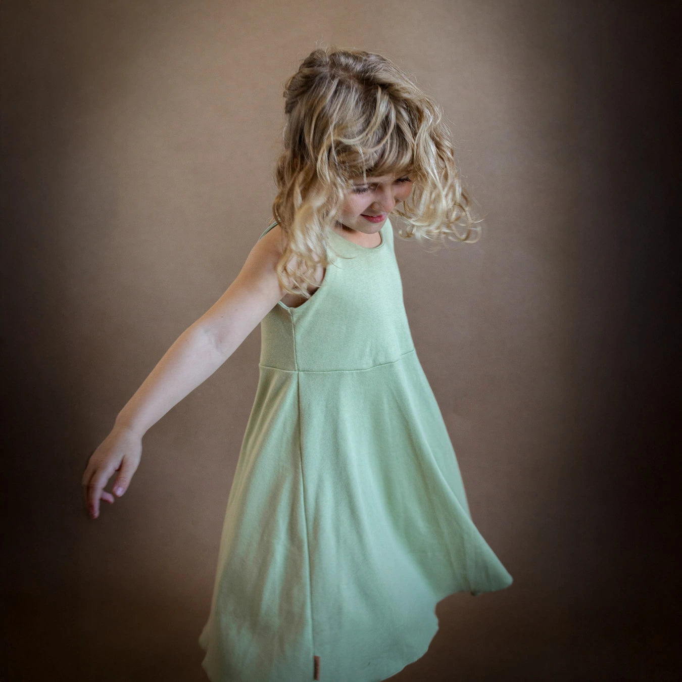 ROMANI DRESS in Green Sage