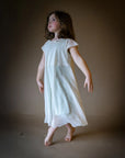 Natural-dyed organic cotton dress for sensitive skin