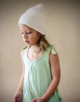 Organic cotton beanie for unrestricted movement
