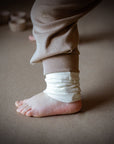 Soft organic cotton leg warmers for sensitive baby skin