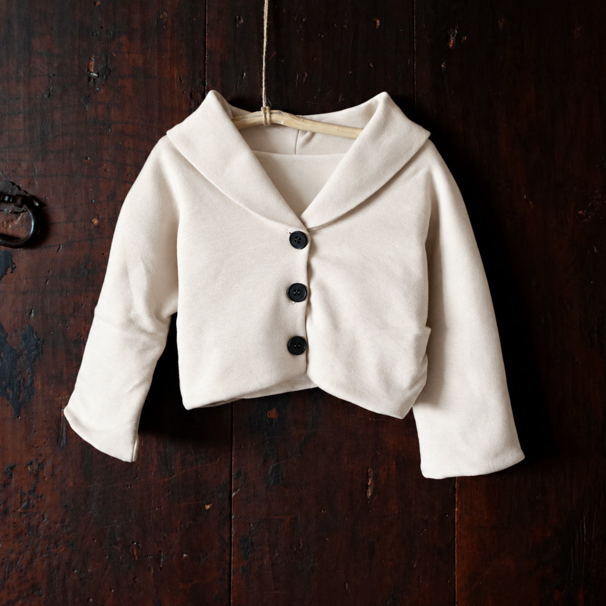 ALMOND jacket in Cotton Flower — garment photograph