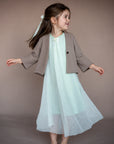 TRIFOLIUM jacket in Acorn Brown — worn by a child