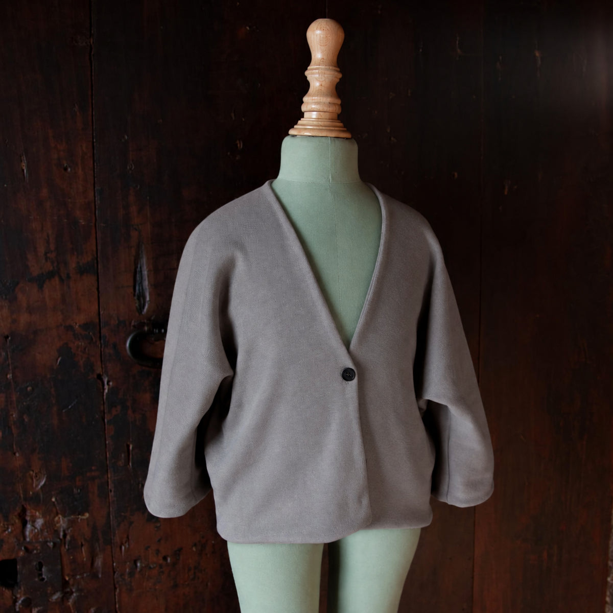 TRIFOLIUM jacket in Acorn Brown — garment photograph