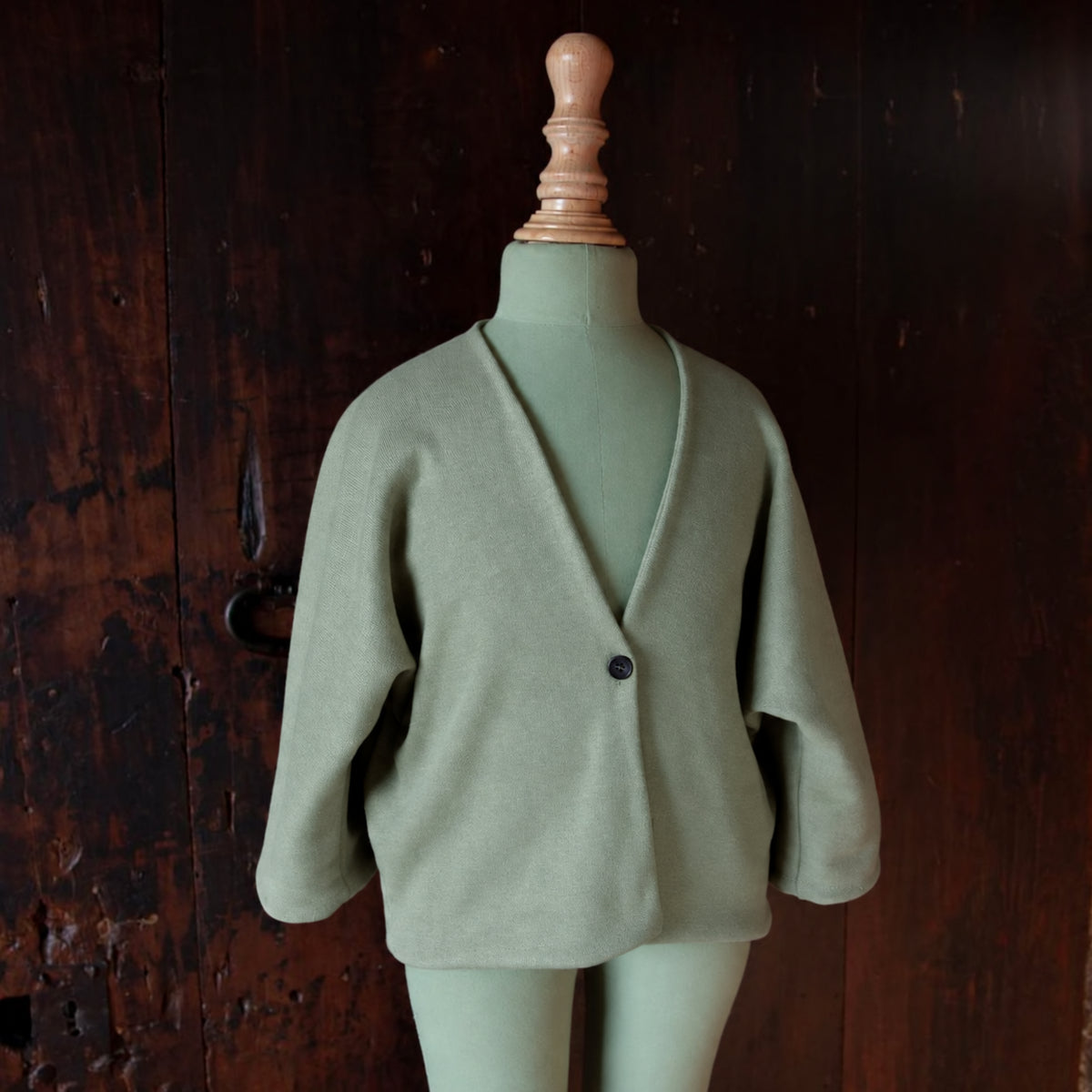 TRIFOLIUM jacket in Rosemary — garment photograph