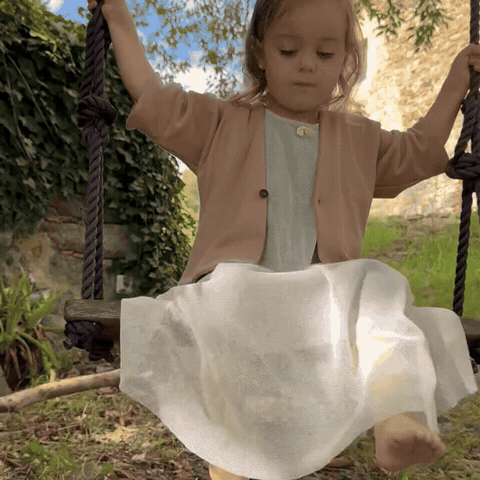 TRIFOLIUM jacket in Cinnamon — worn open, animated view