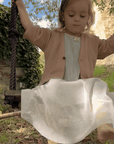 TRIFOLIUM jacket in Cinnamon — worn open, animated view