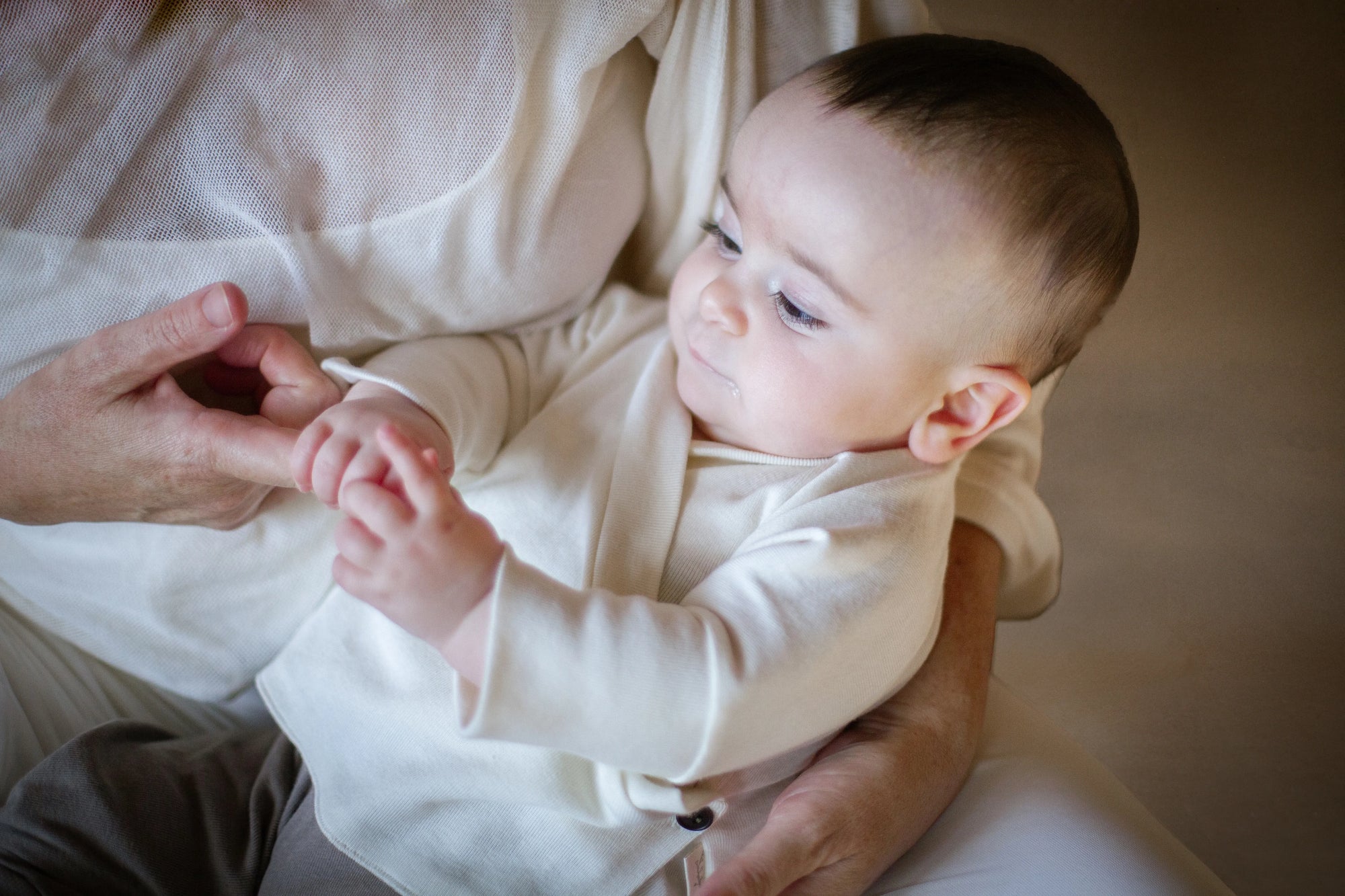 Allergen-free cotton kimono for sensitive babies