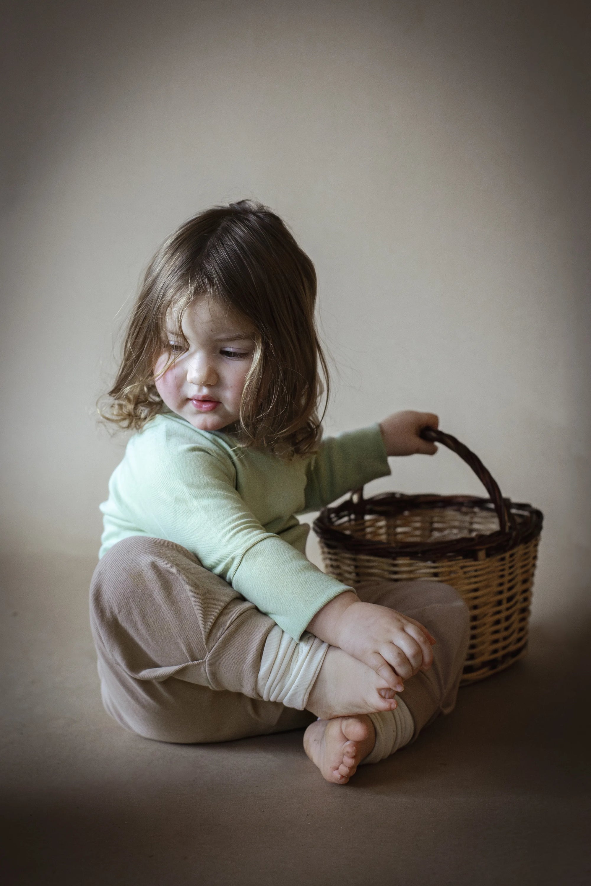 Ethically made toddler leg warmers for movement support