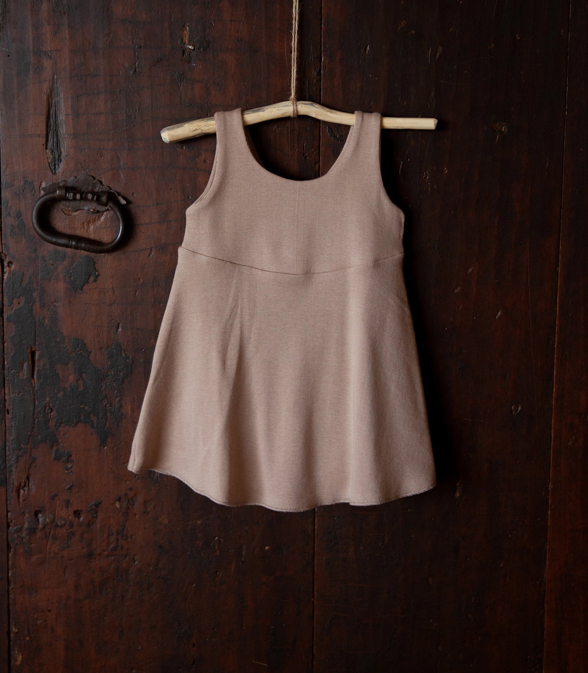 Free movement organic dress for natural play