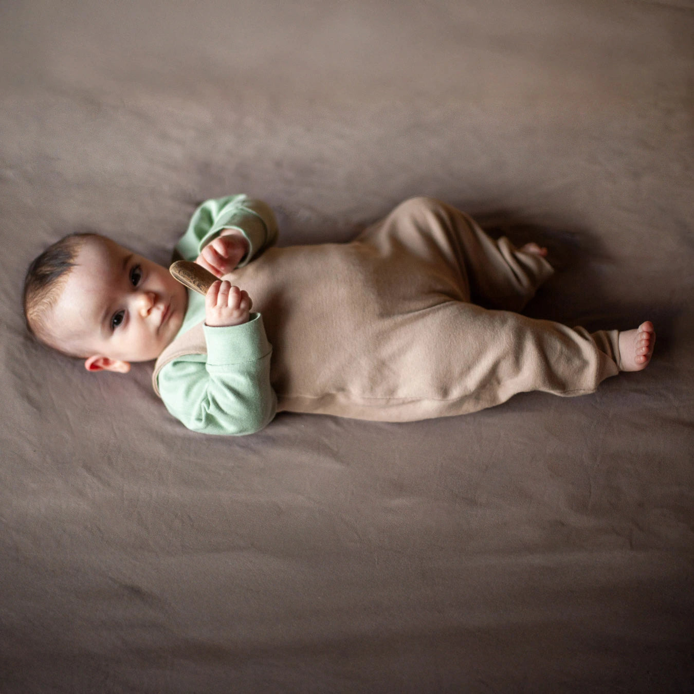 GOTS-certified organic cotton romper for babies