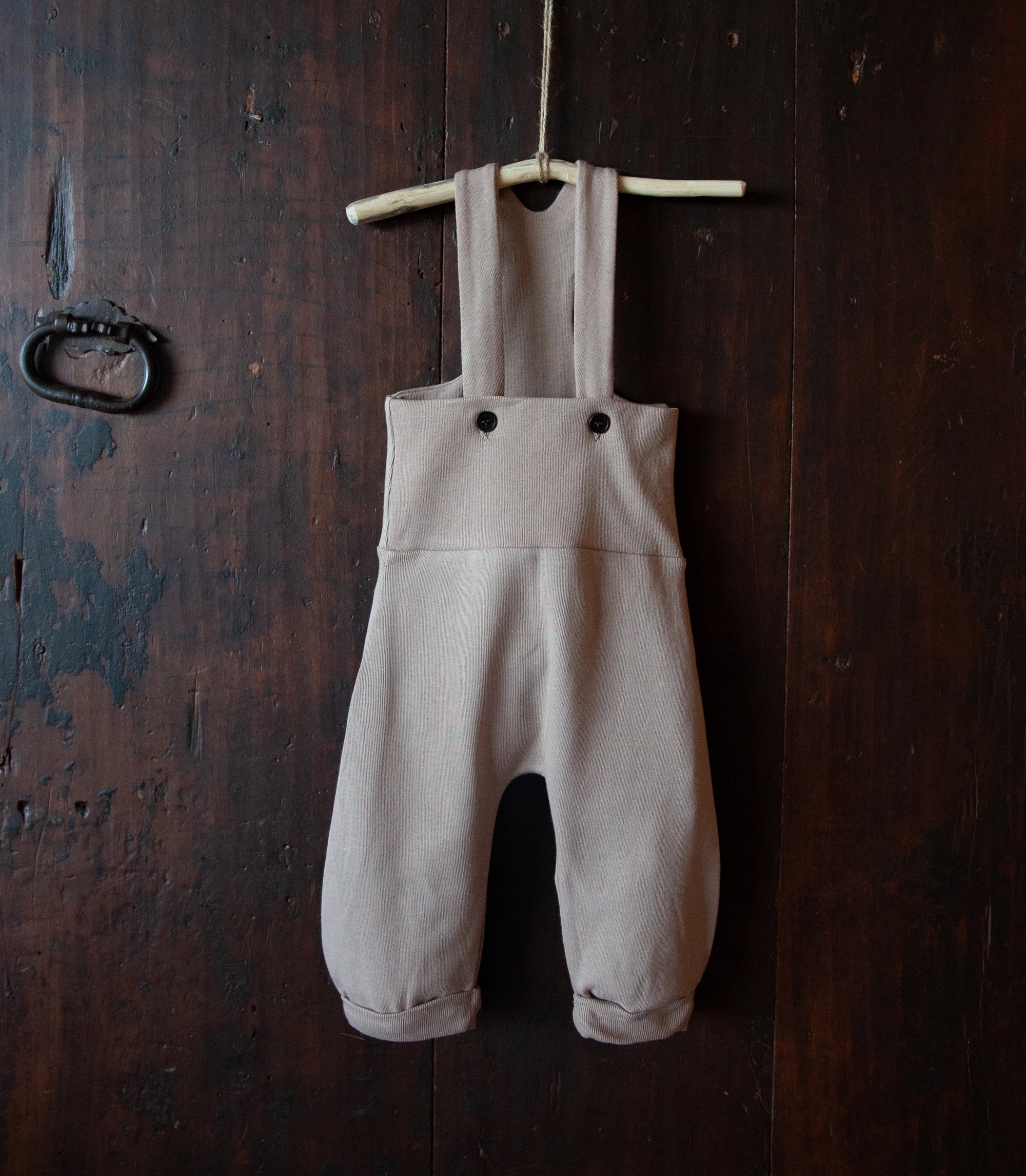 Lightweight organic cotton overall for active babies