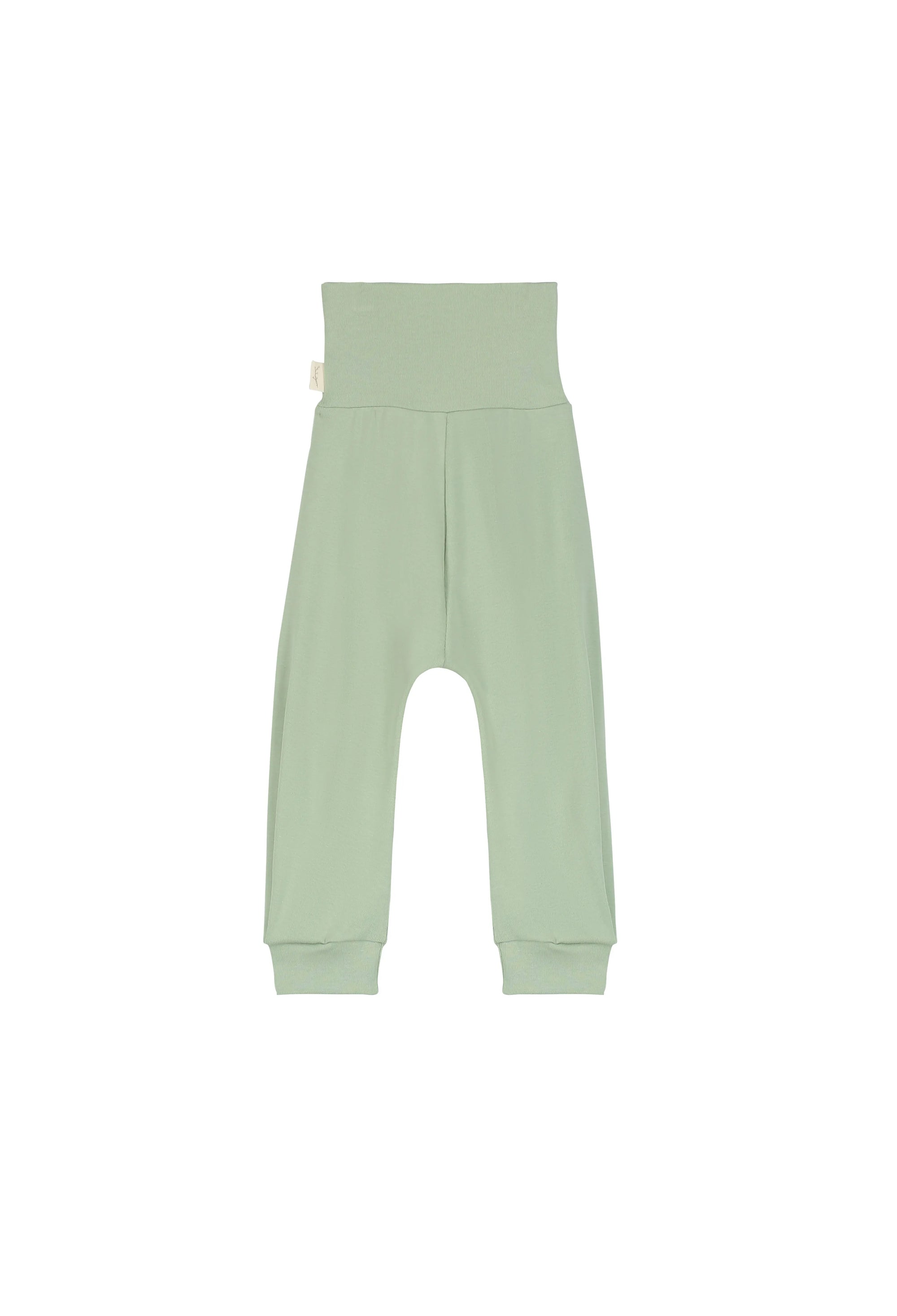 Movement friendly pants with soft plant based dyes