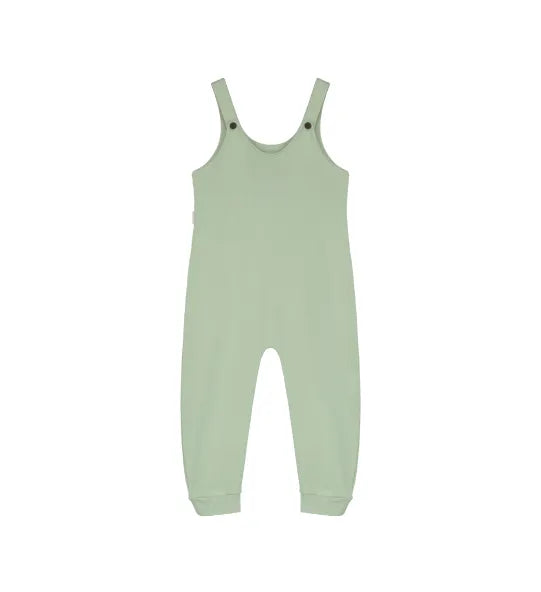 Organic movement-focused baby romper with plat dyes