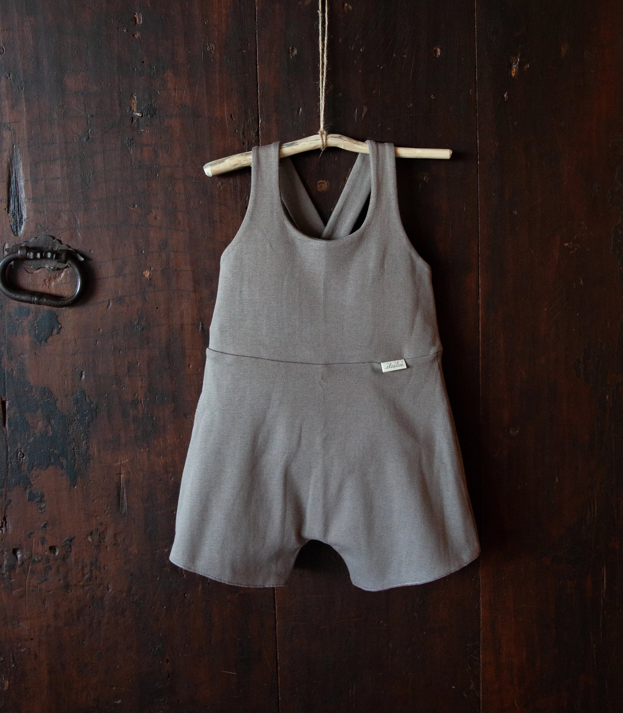 Organic romper designed for easy wear