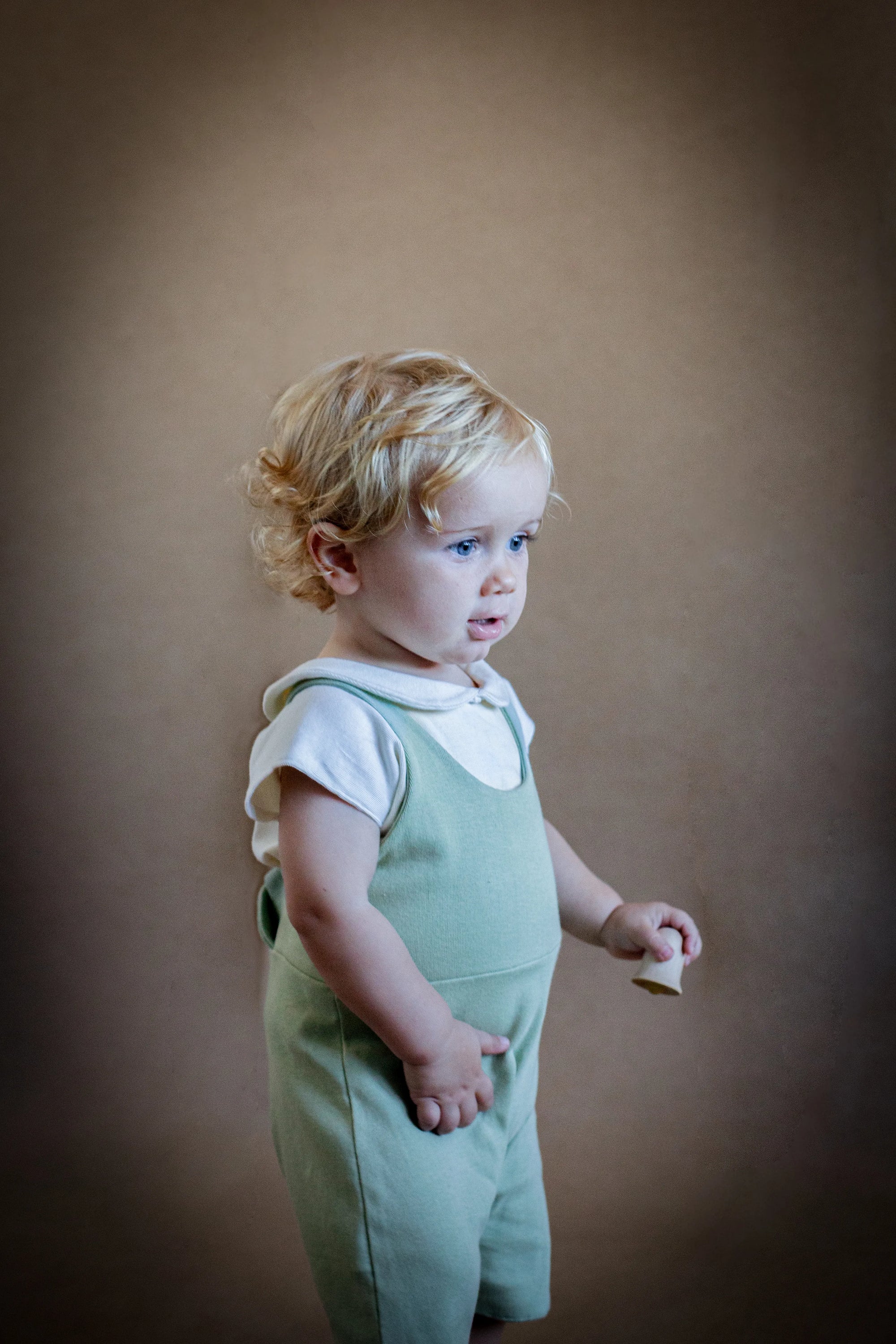 Plant based dyed shades organic cotton baby jumpsuit