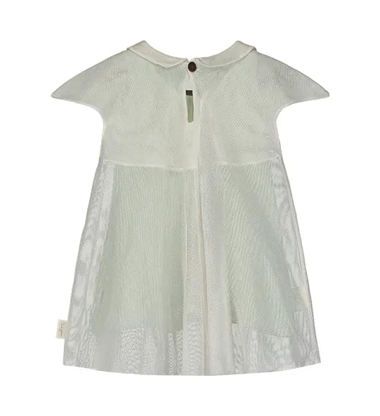 Plant dyed natural fiber dress for newborns