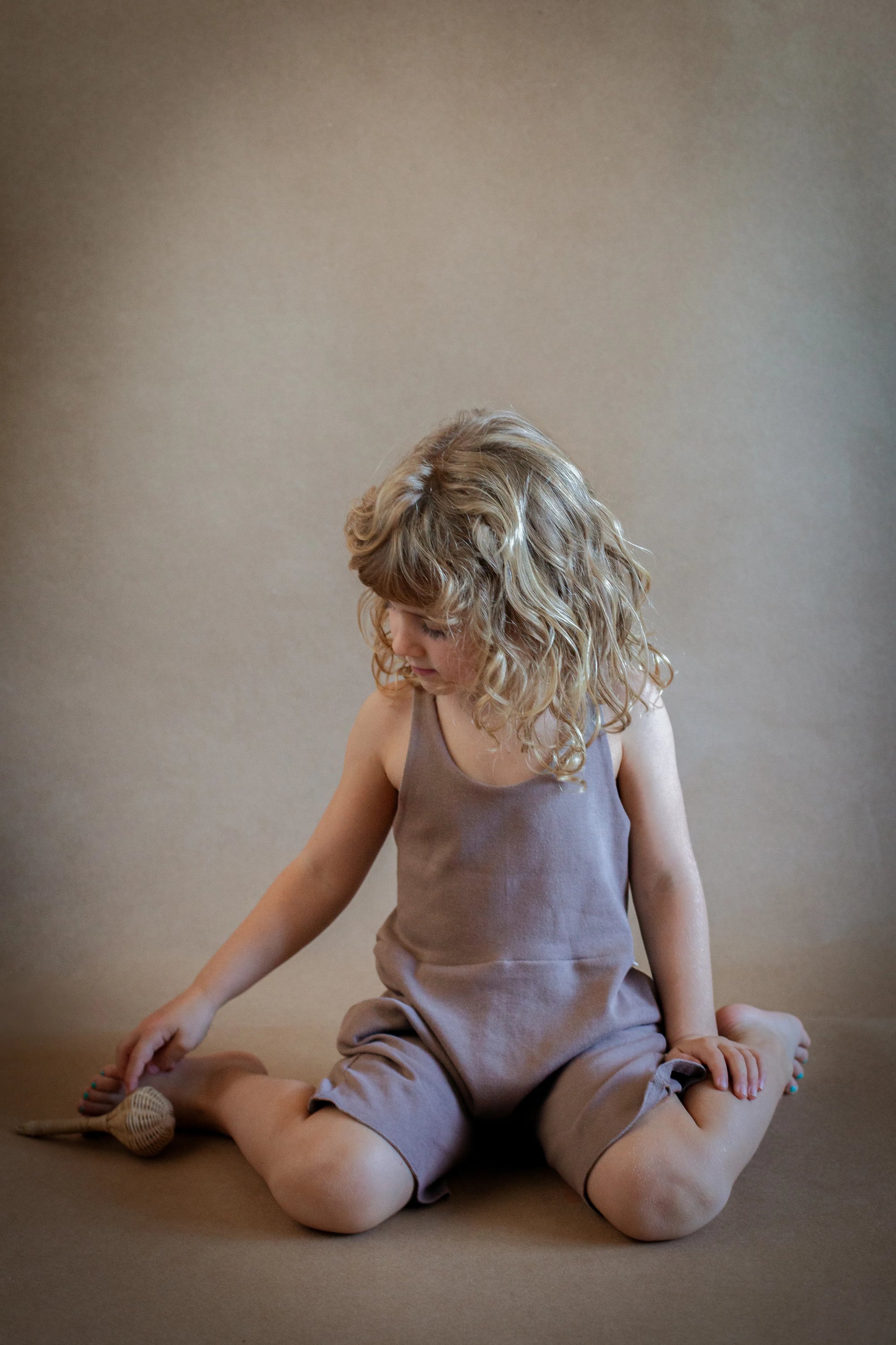 Pure cotton overall for natural development