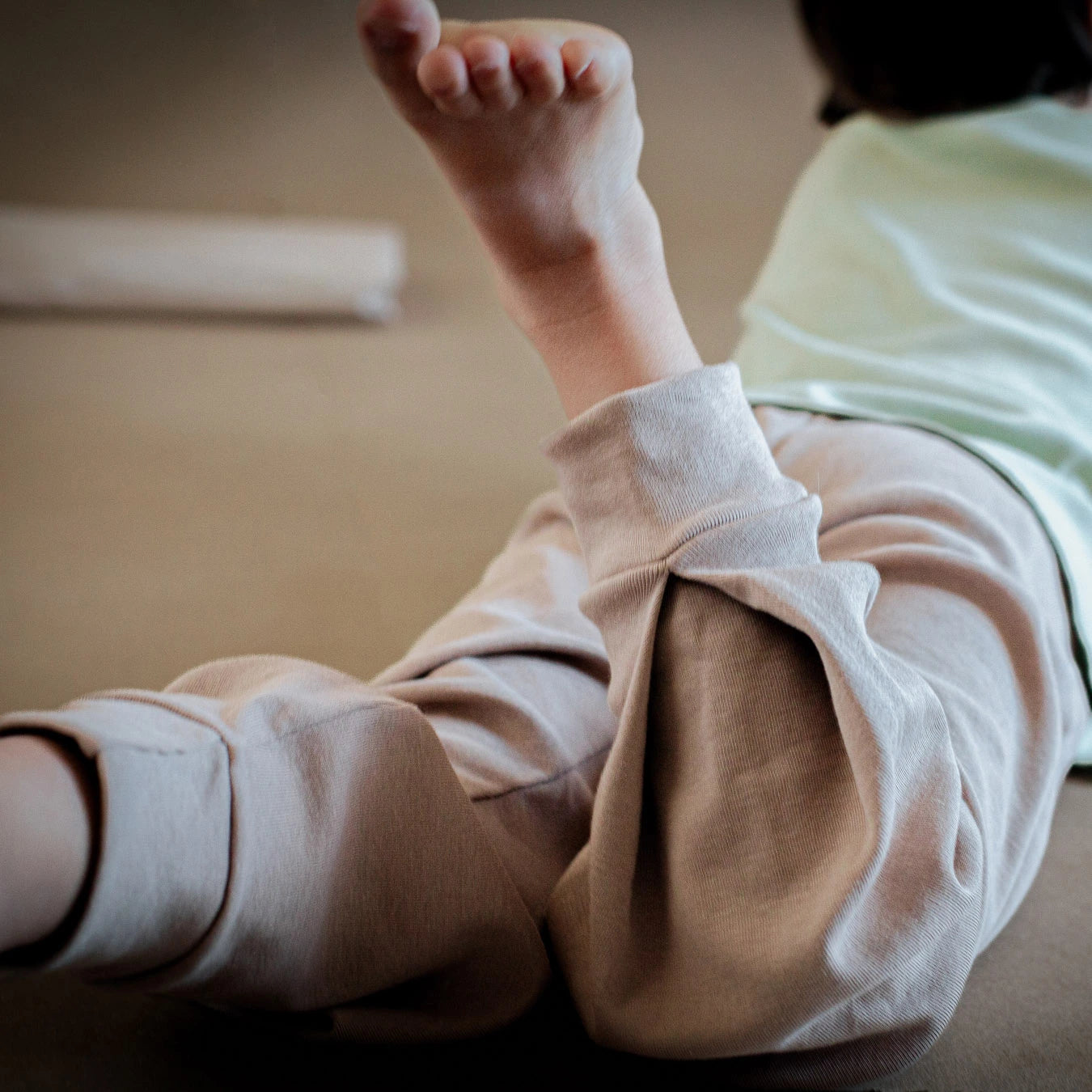 Soft organic cotton pants for early exploration